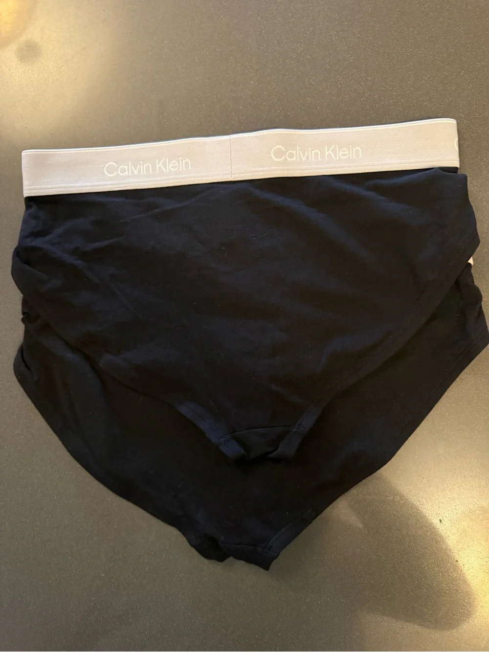New Calvin Klein Men's Black Briefs with Pink & Gray Waistbands